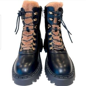 Black and Tan Combat Boots